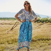 Women's Loose Large Size Printed Dress Casual Blouse Sai Feel